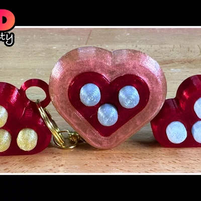 Heart Pop Fidget (Thiết kế đa vật liệu)