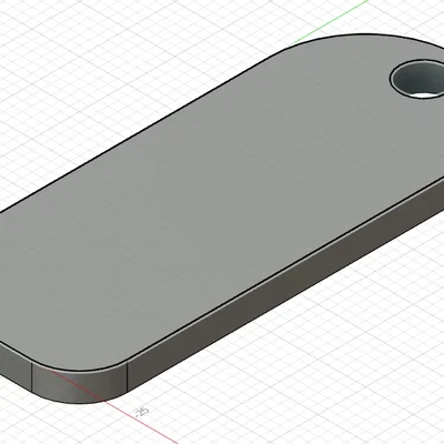 Mẫu Keychain thẻ tên đơn giản và tiện dụng cho in 3D