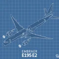 Embraer E195-E2 - Tỉ lệ 1:100 - Thumbnail 7