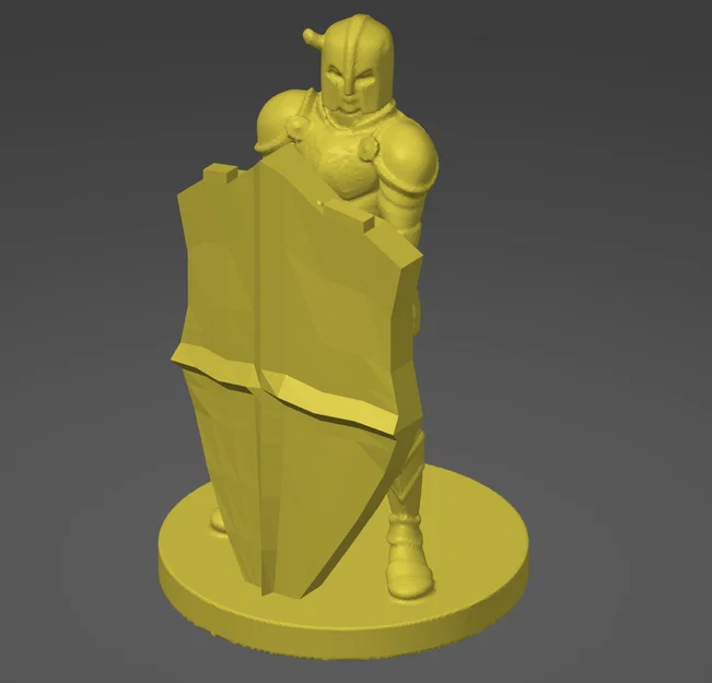 Mô hình Paladin cầm khiên khổng lồ cho game DND - File 3D in ấn - Image 2