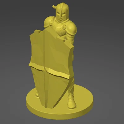 Mô hình Paladin cầm khiên khổng lồ cho game DND - File 3D in ấn
