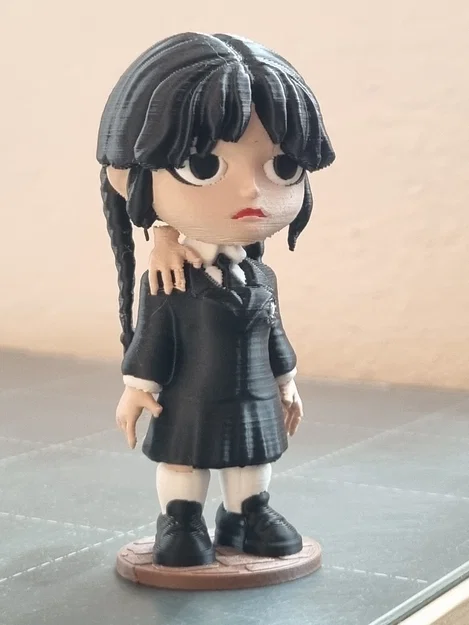 Mô hình 3D Wednesday Addams chibi trang trí cực chất - Image 1