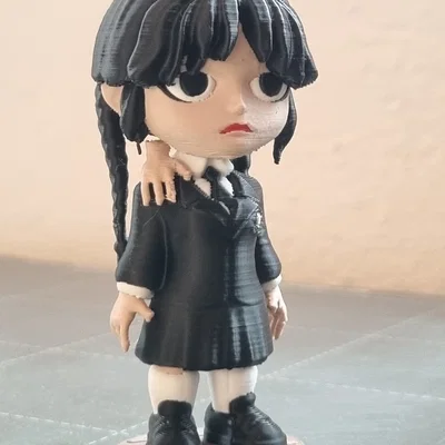 Mô hình 3D Wednesday Addams chibi trang trí cực chất