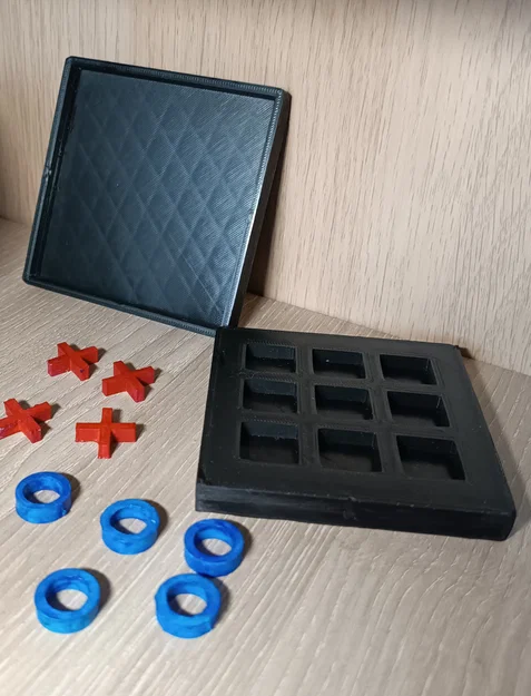 Bộ trò chơi cờ ca-rô Tic-Tac-Toe in 3D kèm hộp đựng gọn gàng - Image 2