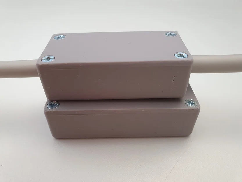 Hộp nối điện dẹt để nối 2 dây cáp (Flat connection box for 2-cable connection) - Image 4