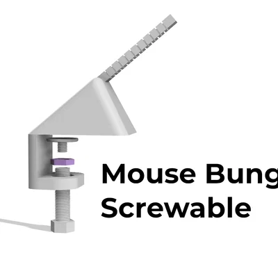 Mouse Bungee Screwable - Giá đỡ dây chuột 3D cố định vào bàn