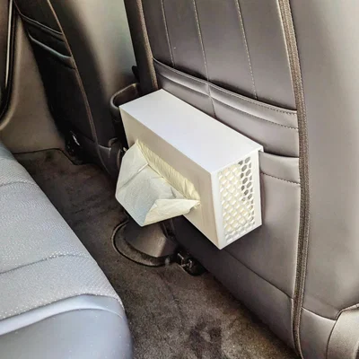 Hộp khăn giấy gắn túi lưng ghế xe [không cần support]