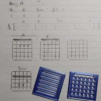 Thước Kẻ Lưới Hợp Âm Guitar (Guitar Chord Grid Rulers)