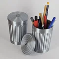 Hộp đựng bút để bàn thiết kế thùng rác vintage độc đáo - Thumbnail 2