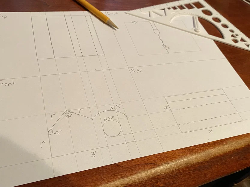 Thước Stencil Bản Vẽ Kỹ Thuật (Engineering Drawing Stencil) - Image 2