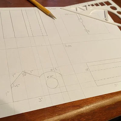 Thước Stencil Bản Vẽ Kỹ Thuật (Engineering Drawing Stencil)