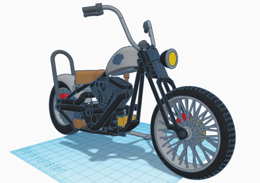 Mô hình xe máy phong cách Harley Davidson cực chất để in 3D - Image 6