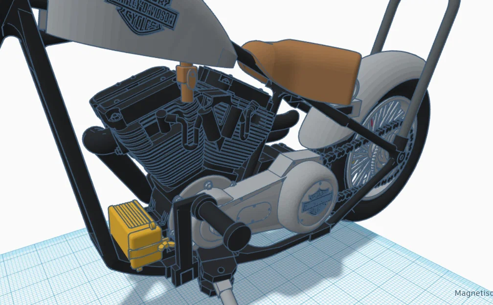 Mô hình xe máy phong cách Harley Davidson cực chất để in 3D - Image 8