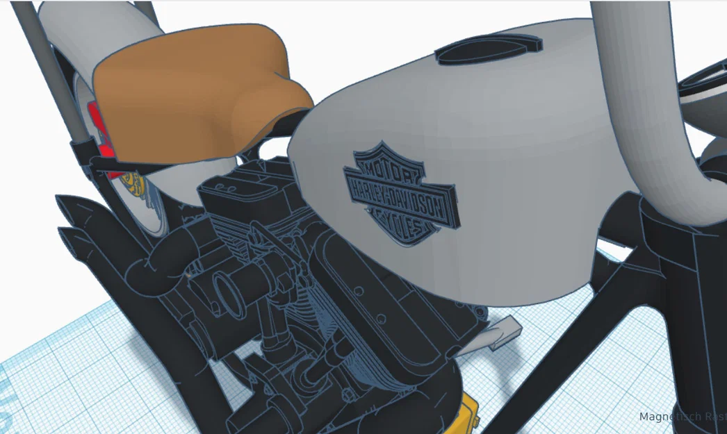 Mô hình xe máy phong cách Harley Davidson cực chất để in 3D - Image 10