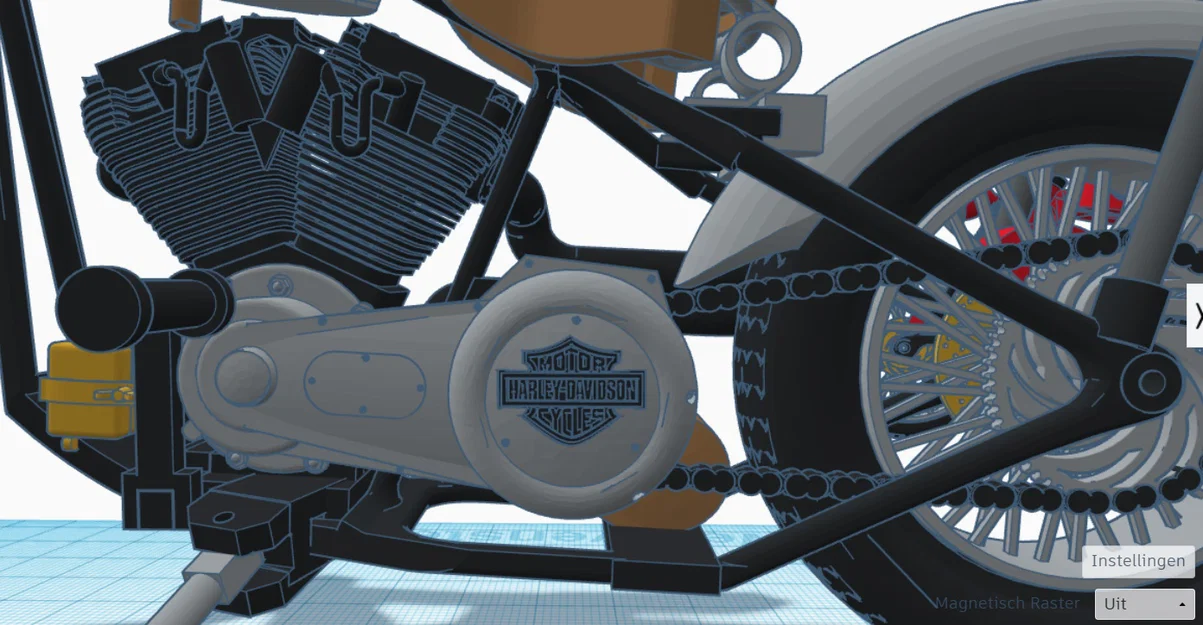 Mô hình xe máy phong cách Harley Davidson cực chất để in 3D - Image 11