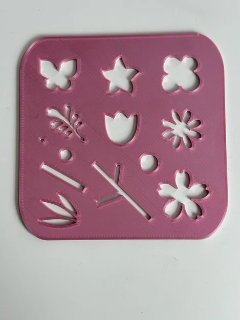 Khuôn vẽ hình hoa lá (Flower Stencil) in 3D tiện lợi cho bé và mọi người - Image 1
