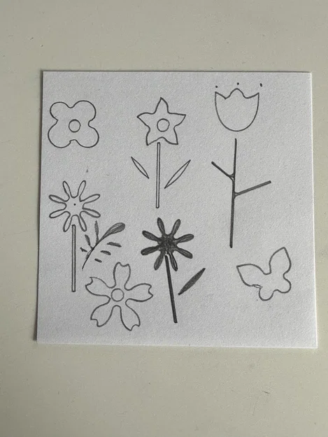 Khuôn vẽ hình hoa lá (Flower Stencil) in 3D tiện lợi cho bé và mọi người - Image 2