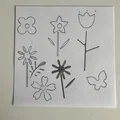 Khuôn vẽ hình hoa lá (Flower Stencil) in 3D tiện lợi cho bé và mọi người - Thumbnail 2