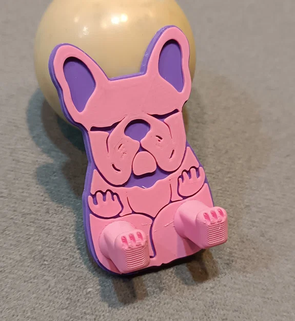 Mẫu in 3D móc treo chìa khóa hình chú chó Bulldog dễ thương - Image 2