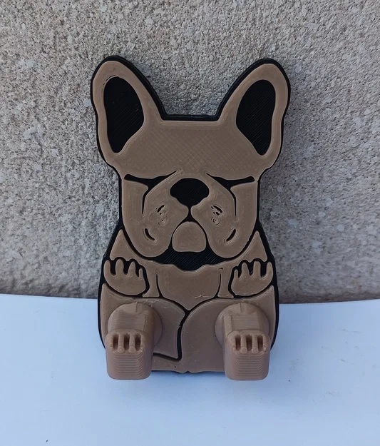 Mẫu in 3D móc treo chìa khóa hình chú chó Bulldog dễ thương - Image 3