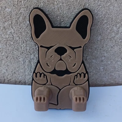Mẫu in 3D móc treo chìa khóa hình chú chó Bulldog dễ thương