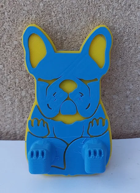 Mẫu in 3D móc treo chìa khóa hình chú chó Bulldog dễ thương - Image 4