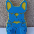 Mẫu in 3D móc treo chìa khóa hình chú chó Bulldog dễ thương - Thumbnail 4