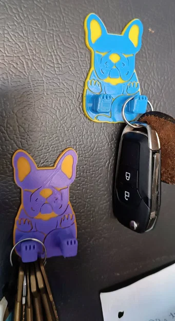 Mẫu in 3D móc treo chìa khóa hình chú chó Bulldog dễ thương - Image 8