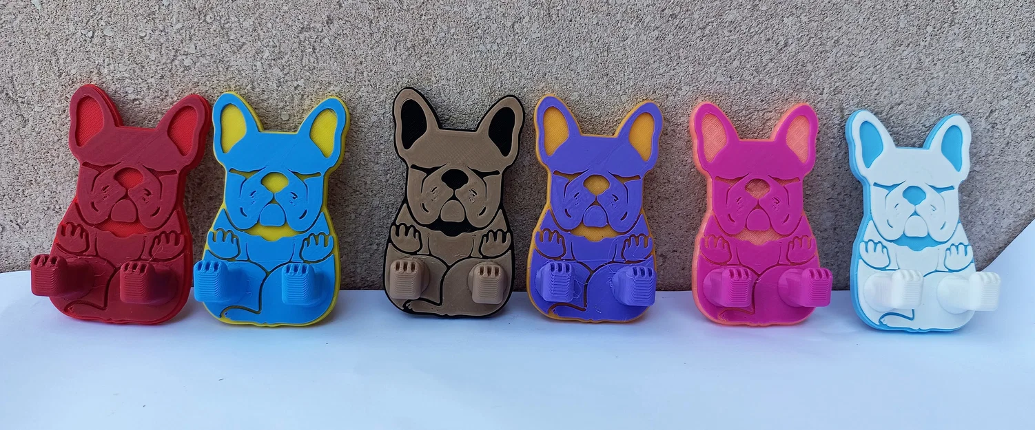 Mẫu in 3D móc treo chìa khóa hình chú chó Bulldog dễ thương - Image 11