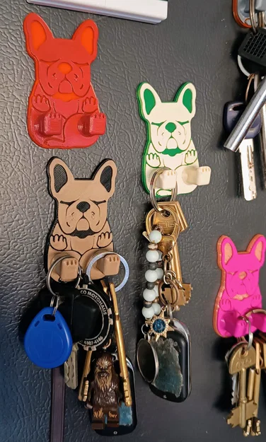Mẫu in 3D móc treo chìa khóa hình chú chó Bulldog dễ thương - Image 15