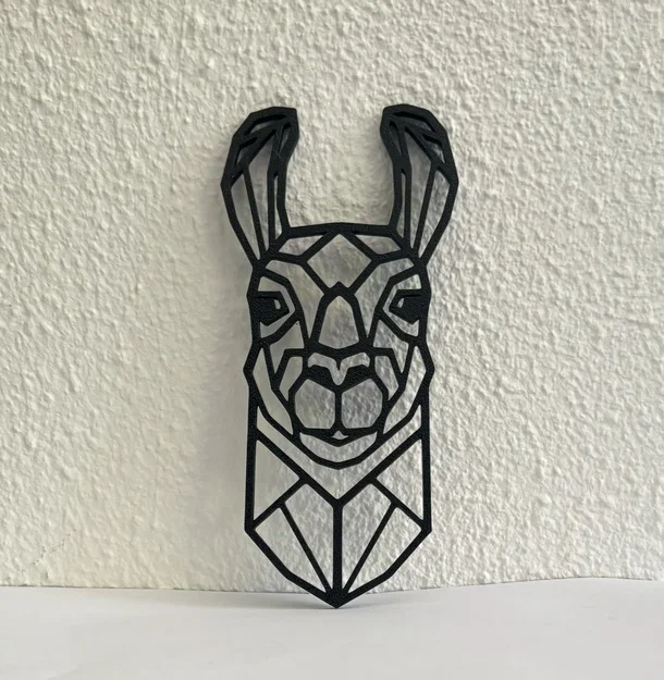 Mô hình tranh treo tường Geometric Llama 3D in nghệ thuật - Image 1