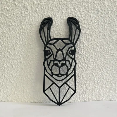 Mô hình tranh treo tường Geometric Llama 3D in nghệ thuật