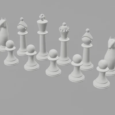 Bộ Quân Cờ Vua 3D (Chess Figures) Đẹp, Dễ In Cho Mọi Người