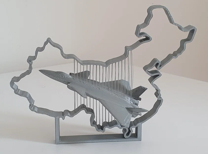 China Chengdu J-20 - String Art - 歼-20 - Image 1