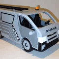 Xe Van Utility Màu Vàng Có Chuyển Động (Yellow Utility Van with Movements) - Thumbnail 8