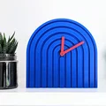 Đồng hồ treo tường nghệ thuật hình cầu vồng phong cách tối giản - Thumbnail 2