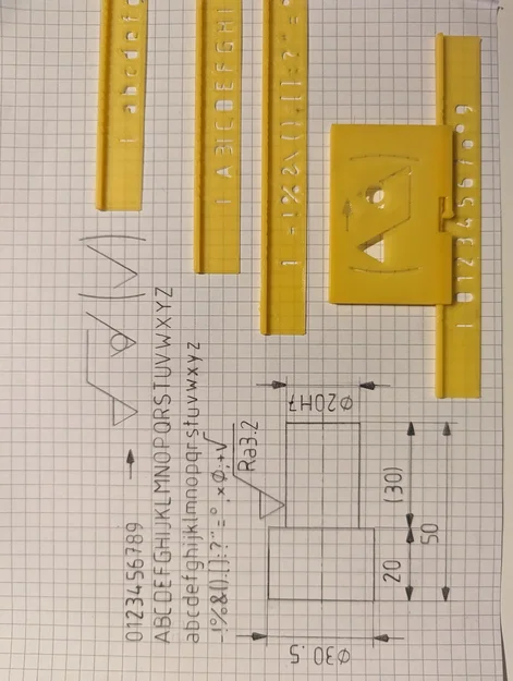 Stencil cho bản vẽ kỹ thuật (Technical Drawing Stencil) - Image 1