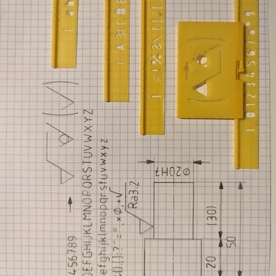 Stencil cho bản vẽ kỹ thuật (Technical Drawing Stencil)
