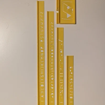 Stencil cho bản vẽ kỹ thuật (Technical Drawing Stencil)