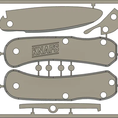 Bộ Kit Niños Knife Kit (dao gấp lockback in 3D)