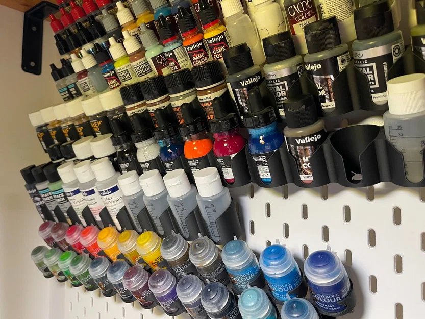 Khay SKÅDIS IKEA giữ chai sơn lớn hơn (35mm) – IKEA Skadis Paint Holder - Image 3