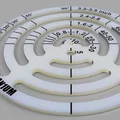 Template vẽ vòng tròn 5mm–90mm (Circle Drawing Template 5mm - 90mm) - Thumbnail 1