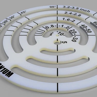 Template vẽ vòng tròn 5mm–90mm (Circle Drawing Template 5mm - 90mm)