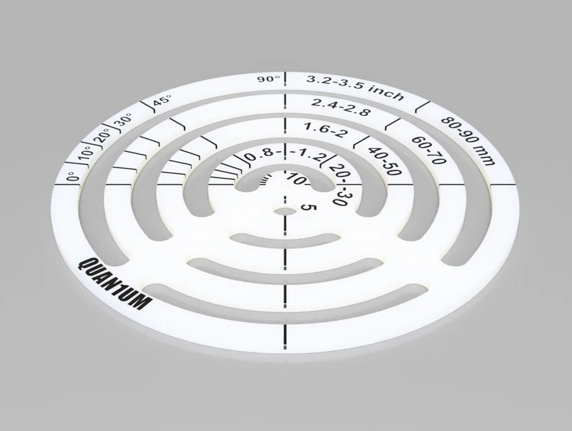 Template vẽ vòng tròn 5mm–90mm (Circle Drawing Template 5mm - 90mm) - Image 2