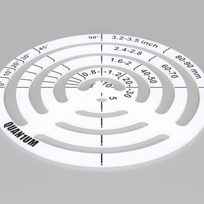 Template vẽ vòng tròn 5mm–90mm (Circle Drawing Template 5mm - 90mm)