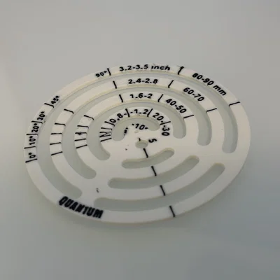 Template vẽ vòng tròn 5mm–90mm (Circle Drawing Template 5mm - 90mm)