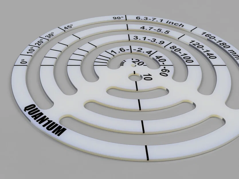 Khuôn Vẽ Hình Tròn 10mm–180mm (Circle Drawing Template 10mm - 180mm) - Image 1