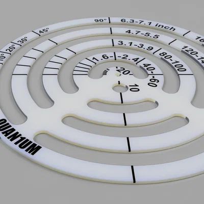 Khuôn Vẽ Hình Tròn 10mm–180mm (Circle Drawing Template 10mm - 180mm)