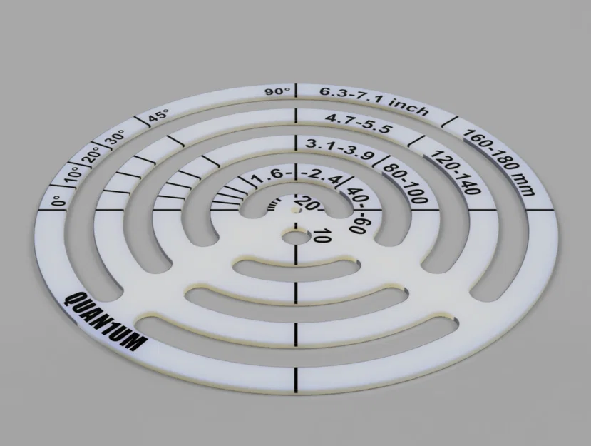 Khuôn Vẽ Hình Tròn 10mm–180mm (Circle Drawing Template 10mm - 180mm) - Image 2