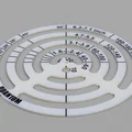 Khuôn Vẽ Hình Tròn 10mm–180mm (Circle Drawing Template 10mm - 180mm) - Thumbnail 2